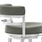 Armen Living Titana 30" Bar Height Swivel Gray Faux Leather and Brushed Stainless Steel Bar Stool 840254335066 - alternate 8